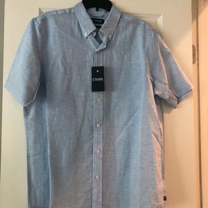 NWT- chaps linen button down- L